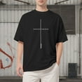 thumbnail image 2 of SLdy Mens Christian T Shirts Mens Oversized T Shirt God Faith Religious Tshirt, Black M, 2 of 7