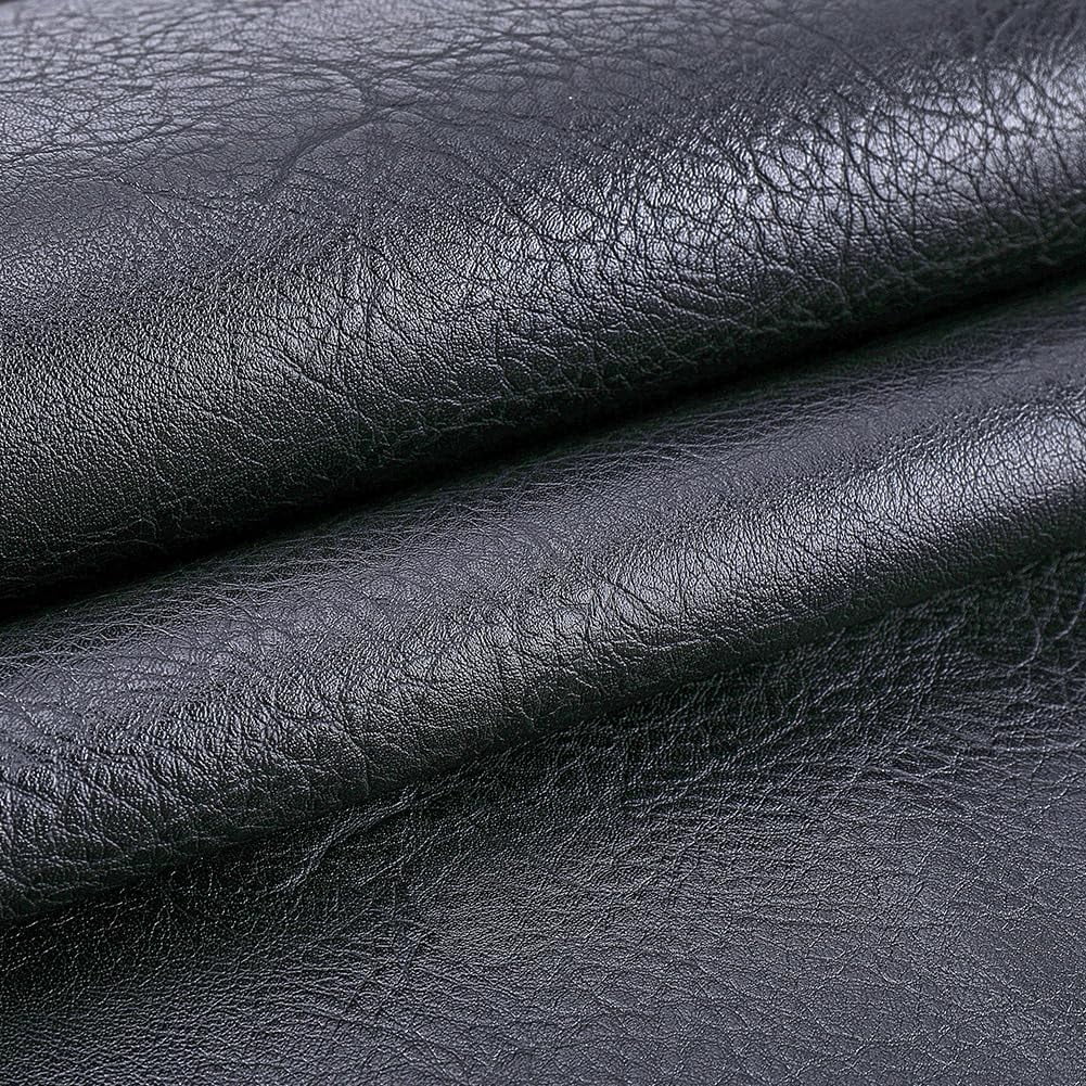 Leather Fabric Black Leather Sheets Material Soft Touch Grain Waterproof Leather Upholstery 1 Yard 54"x36" 1MM Thick for Upholstery Handbag DIY Sewings Crafts Boat Car Sofa for DIY Coconut Brown