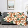 thumbnail image 2 of Uemuo Autumn Pumpkins Printed Throw Blanket for Couch, Fluffy Fuzzy Blankets for Bed, Sofa, Cozy Flannel Faux Fur Blanket-40"x30", 2 of 6