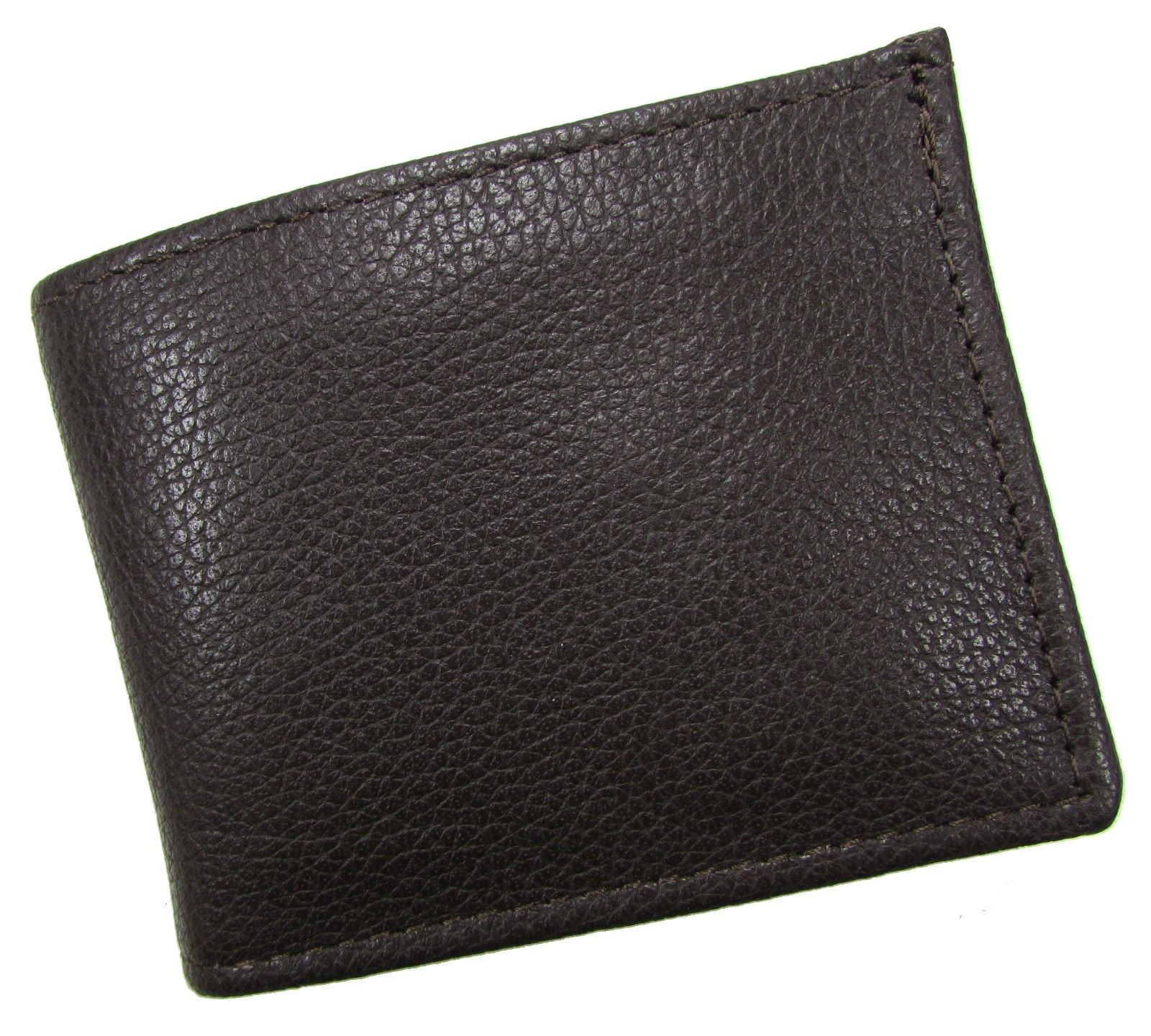 Soft Leather Removable Passcase Bifold Wallet USA Made, Brown