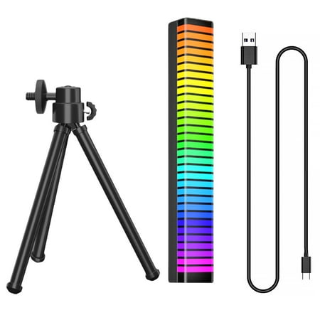 

1111Fourone Portable Floor Atmosphere Lamp Color Changing Corner 3D Pickup Light Wireless Music Rhythm Night Lighting Stick Car Interior Type 2