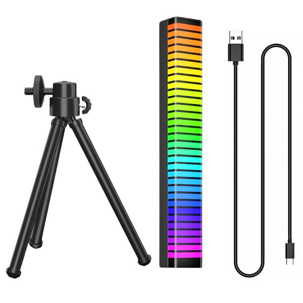 Lámpara de ambiente de piso Inevent portátil RGB 3D con control de música