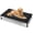 Black, variant on Veehoo Chew Proof Elevated Dog Bed, Indestructible Raised Dog Cot, Orthopedic Dog Platform Bed with Soft Padded Mat, Durable Waterproof Pet Cot for Indoor, Outdoor or Crate, 35-Inch, Black