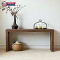 thumbnail image 2 of Hassch 63.8" Long Sofa Table in Natural Wood Finish, Retro Entryway Console Table, Versatile Accent Display Table for Home Decor, Living Room, 2 of 8