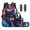 Galaxy Wolf, variant on Capybara Strawberry Leopard Print 5 Piece Kids School Backpack For Primary School Girls 17 Inch Book Bag Lunch Bag Pencil Pouch Bookmarks Back To School Gifts For Children