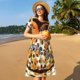 thumbnail image 4 of Easygdp Fall Farmhouse Pumpkins para Vestido Transpirable de Mujer, Vestido Suelto de Manga Corta con Pliegues y Bolsillos para el Verano, 4 of 6