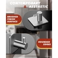 thumbnail image 6 of Ilymtics Adhesive Hooks,4 Pack Towel Coat Hooks Stainless steel, 6 of 7