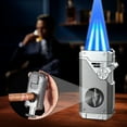 thumbnail image 3 of Yooshoverk Quad Jet Lighter - 4 Flame Butane Torch for Outdoor Use - Windproof Cooking Welding Ignition - Ergonomic Grip (Refillable), 3 of 6