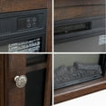 thumbnail image 6 of 58" Farmhouse TV Stand with 23" Electric Fireplace Heater, Rustic Entertainment Center for TVs up to 65", Multi-Storage Cabinets, Espresso, 6 of 9