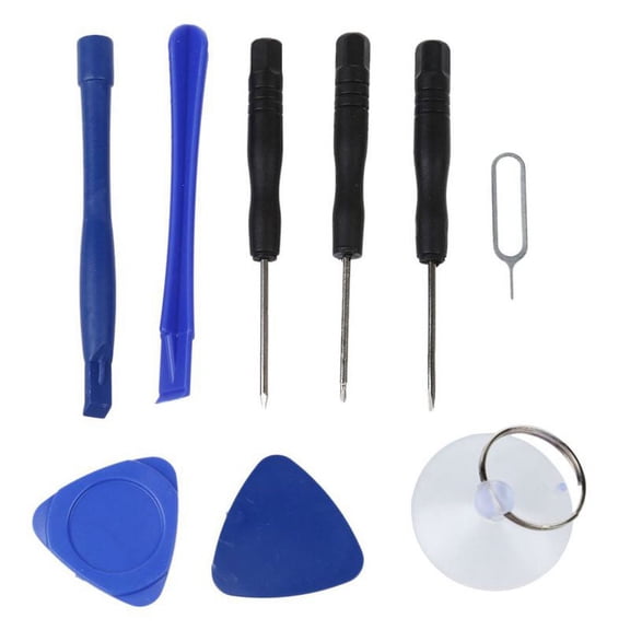 9in1 Opening Repair Pentalobe Screwdriver Tools Kit For 4 4S 5 6 metal Black Blue,2 x Plastic Prying Tools-Blue 3 x Screwdriver 2 x Pick 1 x Suction cup 1 x Pin