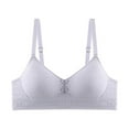 thumbnail image 4 of Huowey Girls Bras Crop Top Bra Seamless Sports Bras Adjustable Straps Tween Bras Camisole Style Lightweight Seamless Kids Brassiere,Grey, 4 of 4