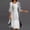 *Gray, variant on U Women's 2 Piece Chiffon Midi Dress Set,3/4 Sleeve Crew Neck Casual Summer Outfit Gray,Women's Plus M