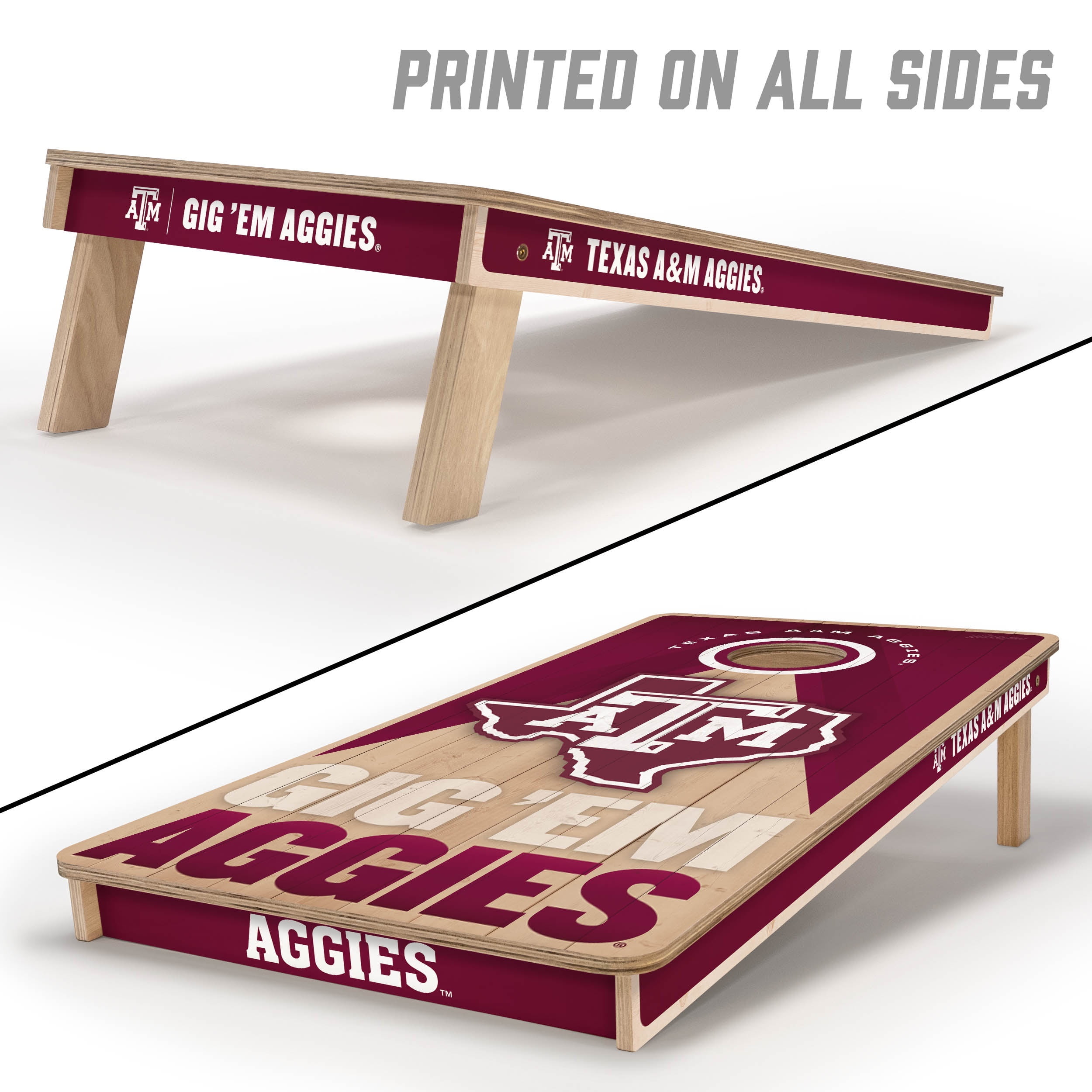 YouTheFan NCAA Texas A&M Aggies 2x4 Slogan Series Cornhole