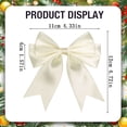 thumbnail image 2 of Christmas Satin Ribbon Bow, 4.3x4.7 Inch Large Pre-Tied Dovetail Bow for Xmas Tree Gift Wrapping Champagne Bottle Treat Bag DIY Craft Decor Wedding Bridal Shower Birthday Party 1Pc,Beige, 2 of 6