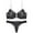 Black, variant on Vividxx Bras For Women Sexy Thin Cup Lace Colorblock Bra Set Shaped Push Up Underwear Set Breathable