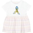 thumbnail image 3 of Inktastic Down Syndrome Awareness Blue and Yellow Hearts Ribbon Girls Baby Dress, 3 of 5