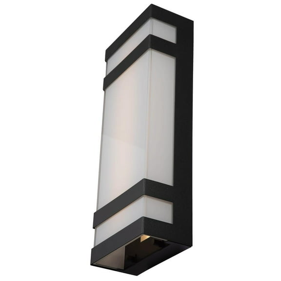 50018ODW-MB-Proton Abra Lighting Proton - 14 Inch 12W 1 LED Wall Sconce-Matte Black Finish