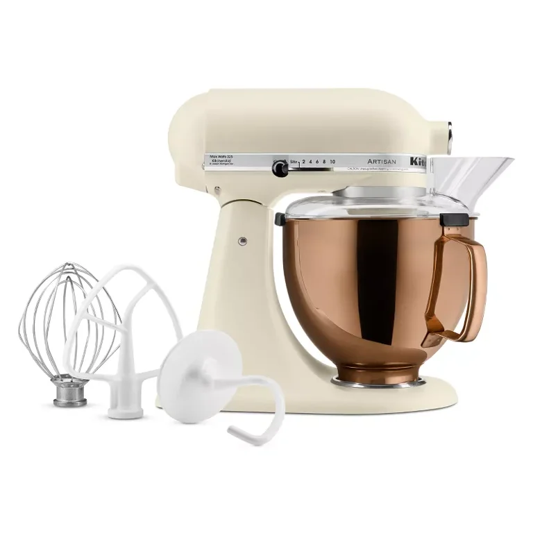KitchenAid 5qt 10-Speed Stand Mixer with Copper Bowl Fresh Linen