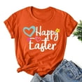 thumbnail image 2 of BLVB Happy Easter Shirts for Women Short Sleeve Crewneck Tops for Women 2024 Trendy Easter Tops T Shirts, 2 of 3