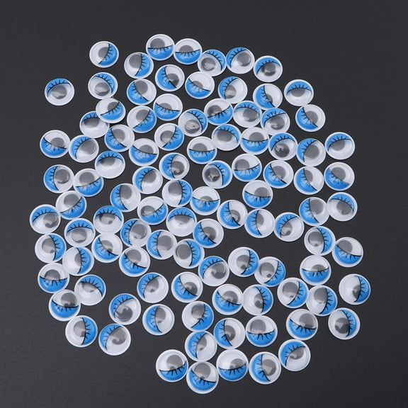 OFFIGAM 100 Pcs Plastic Stick-On Craft Eyes for Classroom Crafts, Decorations and Art Projects