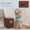 thumbnail image 6 of PawHut Raised Bowl Dog Feeder with 2 Steel Bowls and Storage, Brown, 6 of 9