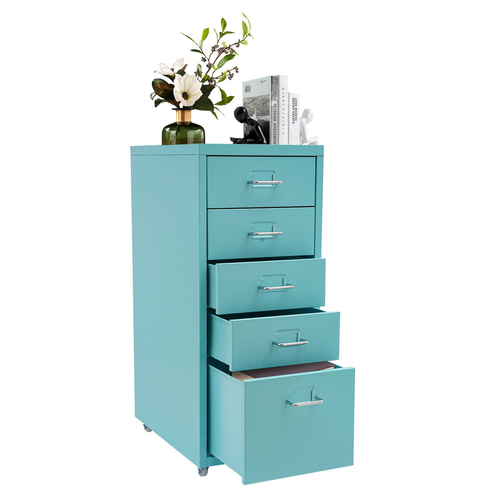 DENEST Metal File Storage Cabinet Storage Cabinet 5-Drawer Storage Cabinet with Wheels