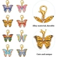 thumbnail image 3 of 32 Pcs 8 Colors Enamel Butterfly Stitch Markers Alloy Crochet Stitch Marker Locking Stitch Marker with Lobster Claw Clasp Knitting Crocheting Accessories for Marking Direction Guidelines DIY, 3 of 7