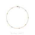 thumbnail image 2 of 1/2 Ct Moissanite Station Bracelet for Women 14K Rose Gold Plated Silver Classic Bracelet Jewelry Gift for Her Size 9, 2 of 5