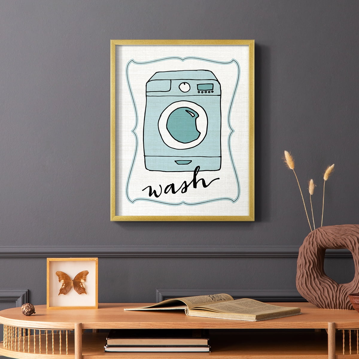 Wash Framed Print in Gold Solid Wood 8 x 10 Framed Print