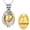 Gold, variant on Flowers and Butterfly Cut Teardrop Urn Pendant Necklace for Cremation Ashes Keepsake Memorial Jewelry