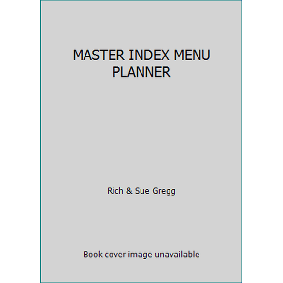 Pre-Owned MASTER INDEX MENU PLANNER (Unknown) 1878272179 9781878272171