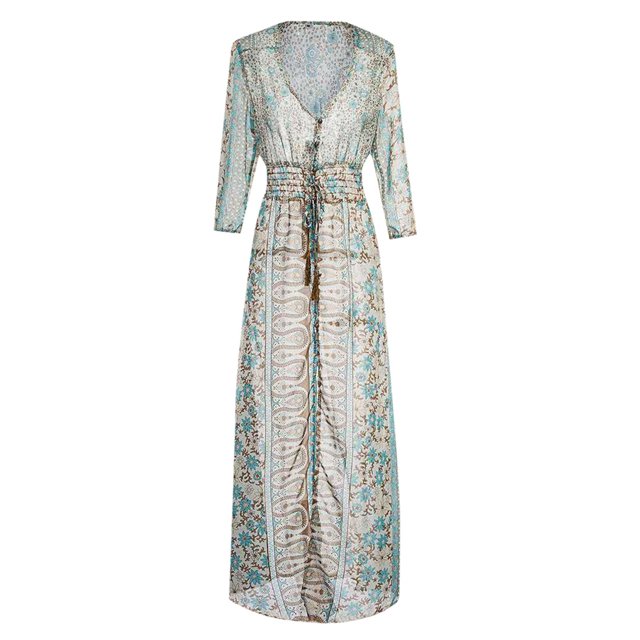 WILLBEST Vestidos De Verano Vestido Largo Informal Para Mujer Vestido Maxi Estilo Bohemio Para Fiestas De Playa De Verano Y Uso Diario