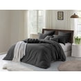 thumbnail image 1 of Natural Crinkle Fabric Ultra Soft Solid Duvet Cover Set - Zipper Closure, 1 of 3