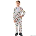 thumbnail image 3 of Whosucclay Cartoon Construction Vehicle Pattern, Elastic Waist Polyester Boys Suit Two Pockets Soft Boys Suit Set for School Wedding Party, 3 of 10
