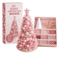 thumbnail image 5 of Dreamy Candy Style Christmas Tree Pearl Beaded Art DIY Craft Kit, 3D Sparkling Gentle Color Pearls Diamond Beads Craft Kit for Holiday Table Mantel Window Home Decoration Festive Friendship Gift, 5 of 5