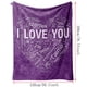 thumbnail image 1 of Fiudx Ofertas del día Manta de franela estampada con letras en 100 idiomas para expresar amor por él o ella, regalo de San Valentín, 1 of 2