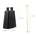 thumbnail image 2 of LNGOOR Metal Cowbell Musical Percussion Instrument Practice Cowbell Hand Bell with Stick for Beginners and Professionals, 2 of 6