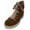 Cognac / Powder, variant on Agl Women's Furry Ankle Boot Nero-Mouse Ankle-High Leather - 7M