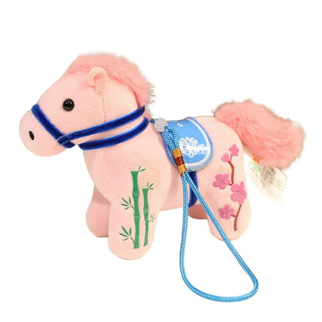 Peluche Douce pour Enfants Matériau en Peluche Design Cheval Taille 22cm Compact Portable Intérieur Extérieur Confort Sûr Aventures Imaginatives pour Enfants Adultes