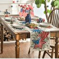 thumbnail image 5 of American Flag Stars Eucalyptus 4th of July Placemats Set of 6, 12x18 Inch Memorial Day Table Mats for Party Kitchen Dining Decoration Red, 5 of 6