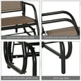 thumbnail image 6 of Outsunny Outdoor Glider Chairs, Brown, 6 of 9