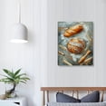 thumbnail image 4 of Nawypu  Kitchen Wall Art Baking Utensils Bread The Picture of Food Stretched and Framed for Bakery House Cafe Dinning Room Restaurant Ready to Hang(Grey), 4 of 5