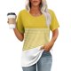 thumbnail image 4 of Camisetas de Manga Corta para Mujeres Moda Impresa Cuello Redondo Camiseta, Lentejuelas Detalle para Primavera Verano Casual Y Fiesta, 4 of 9