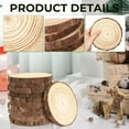 thumbnail image 5 of Wood Slices, 20 Pcs 3.5"-4" Natural Wood Rounds with Predrilled Hole, Wooden Circles with Bark, Unfinished Wood Kit for Paint DIY Ornaments Christmas Crafts Arts Wedding Decorations, 5 of 6