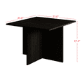 thumbnail image 6 of Home Design Joliet 3 Piece of Coffee Table Set for Living Room, Black, Easy Assembly, 6 of 9
