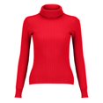 thumbnail image 4 of Holzkary Turtleneck Sweaters for Women Long Sleeve Slim Fit Knit Sweater Lightweight Sweater Fall Fashion 2025 Pullover Soft Basic Knit Dressy Casual Tops Winter Outfits Clothes Red M, 4 of 7