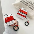 thumbnail image 3 of For AirPods Pro3 Pro2 4 3 2 1 Pro Earphone Case 3D Snoopy Silicone Cartoon Headphone Box With Pendant Funny Cover, 3 of 5