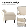 thumbnail image 4 of UIXE Accent Chairs for Living Room Comfy Beige Armchair for Bedroom Upholstered Arm Chair Side Seating for Home Office, 4 of 7