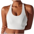 thumbnail image 3 of AGWOLF Workout Tank Tops for Women U Neck Racerback Top Sleeveless Crop Yoga Shirts Running Exercise Gym Clothes White S, 3 of 6
