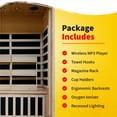 thumbnail image 5 of Heat Wave 2-Person Hemlock Infrared Sauna with 6 Carbon Heaters, 5 of 7
